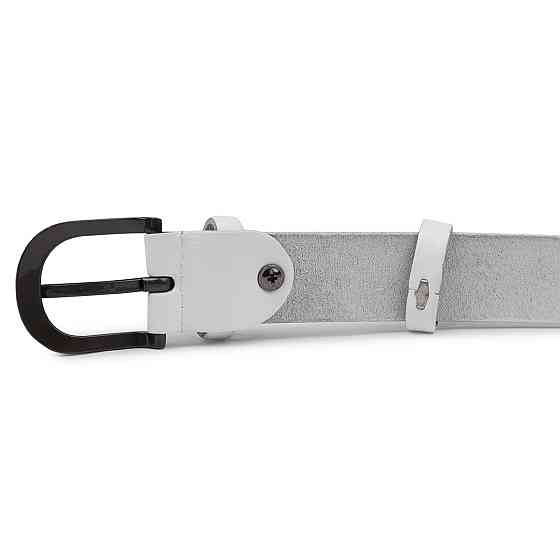 Современный гладкий женский ремень Vintage 20788 Белый Киев