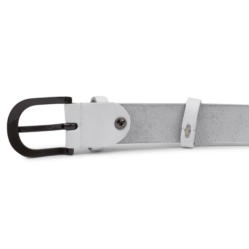 Сучасний гладкий жіночий ремінь Vintage 20788 Білий Київ - фото 3