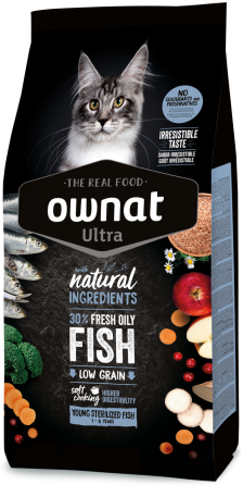 Сухий корм для стерелізовних котів Овнат Ownat Ultra з рибою, 1.5 кг Вінниця