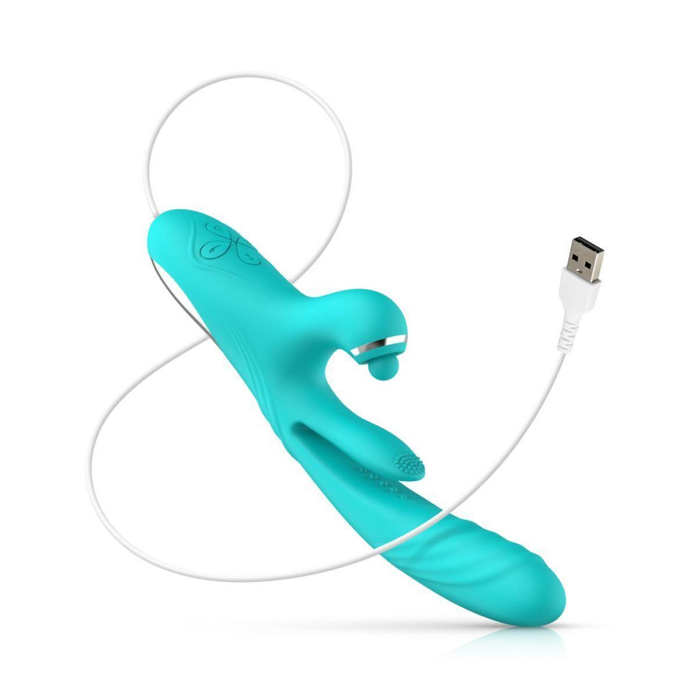 Вібратор-кролик Good Vibes Only - Lisa Thrusting Rabbit Vibrator with G-Spot Stimulator Sex Aura Київ - фото 6