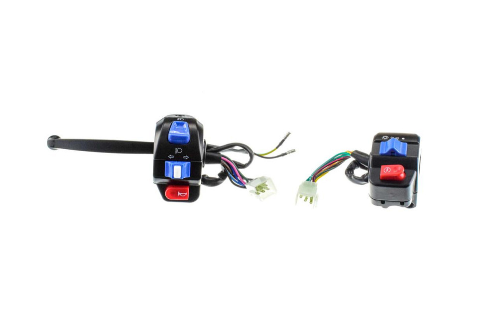 Блоки кнопок керма (пара) скутер 4 Т  50 (диск/барабан, кріплення, важіль) Мукачево - фото 1