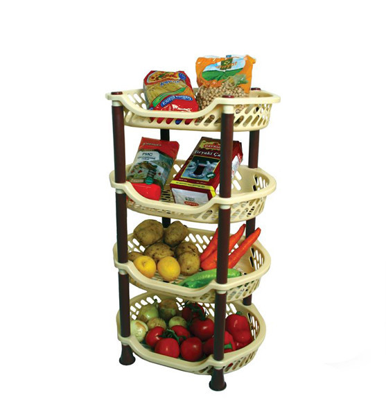 Полиця етажерка пластмасова 4 яруси Efe Plastics "Люкс" Одеса - фото 1