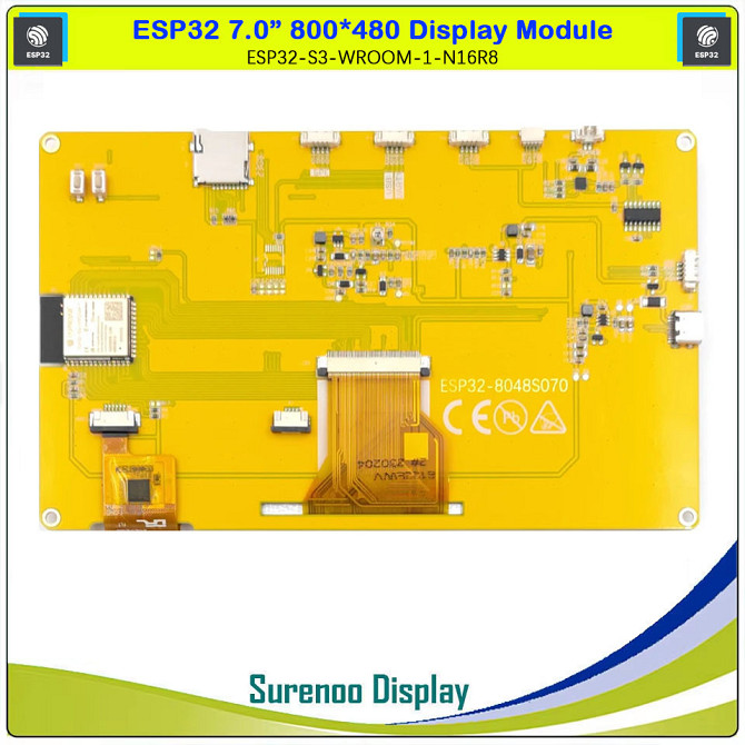 Модуль дисплея ESP32 7.0” дюймов 800×480 с сенсором, Wi-Fi, Bluetooth, PSRAM 8MB, FLASH 16MB для Ard Киев - изображение 6