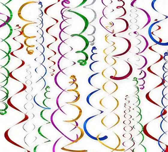 Набор гирлянд 18 полосочек 70 см разноцветный Киев