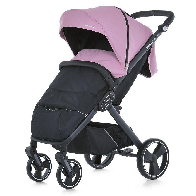 Коляска дитяча EL CAMINO DYNAMIC PRO Mauve Pink прогулянкова з чохлом та дощовиком Рожева (ME 1053-3) Чернігів - фото 3