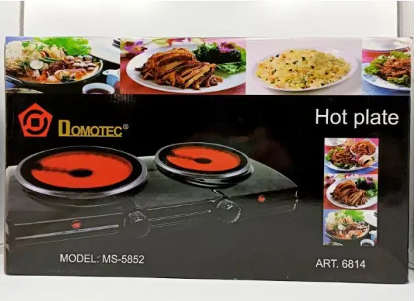 Настільна склокерамічна плитка інфрачервона Domotec MS-5852 2кф 2100Вт Чорний 6814 Одеса - фото 1