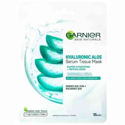 Маска для лица Garnier Skin Naturals Гиалуроновая Тканевая Алоэ-маска 28 г (3600542385626) Винница