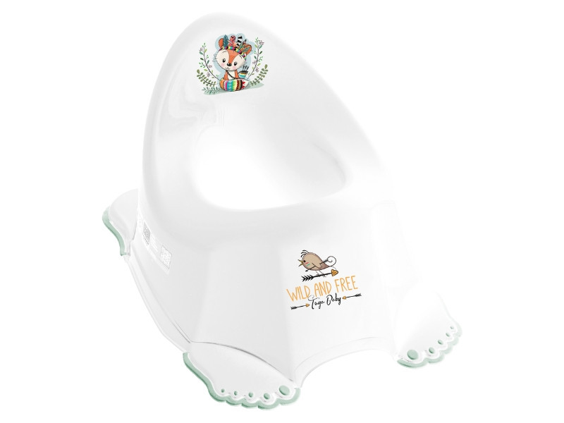 Горщик дитячий антиковзкий WILD&FREE LITTLE FOX white green Київ - фото 1