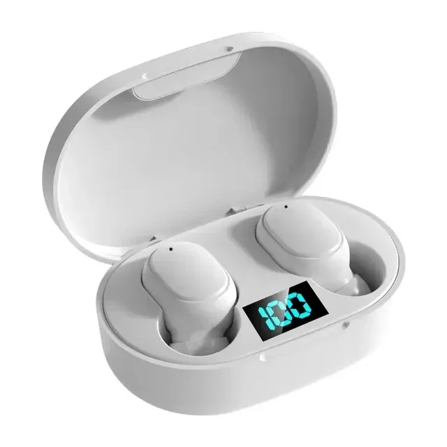 Беспроводные Наушники E6S с Led Дисплеем Bluetooth 5.1 Белые Запорожье - изображение 1