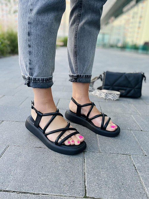 Vistani Босоніжки жіночі Vistani 500 чорні (літо, шкіра натуральна) (5269) Коломия - фото 9