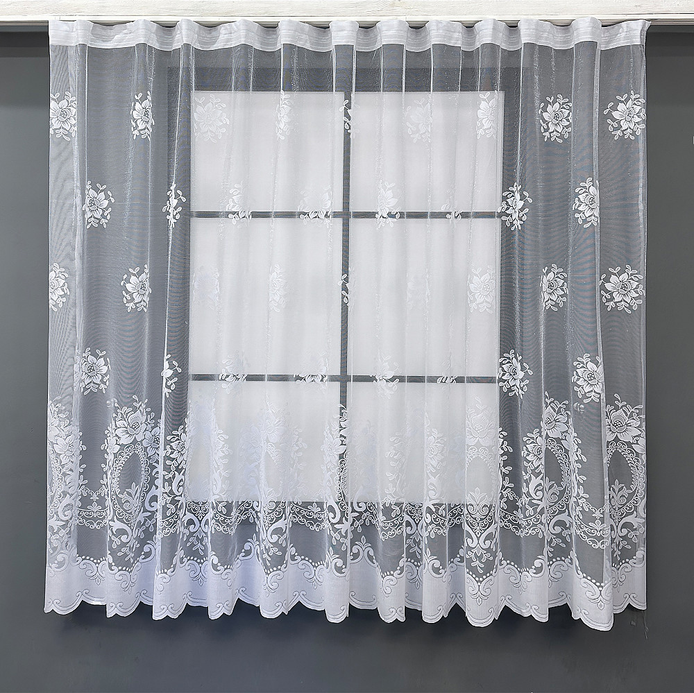 Тюль VR-Textil 1526т Жакард Білий 500х160 см (42-0827) Київ - фото 1