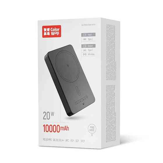 Універсальна мобільна батарея ColorWay 15W MagSafe 10000 mAh Black (CW-PB100LPA1BK-WPDD) ( 18085 ) Харьков