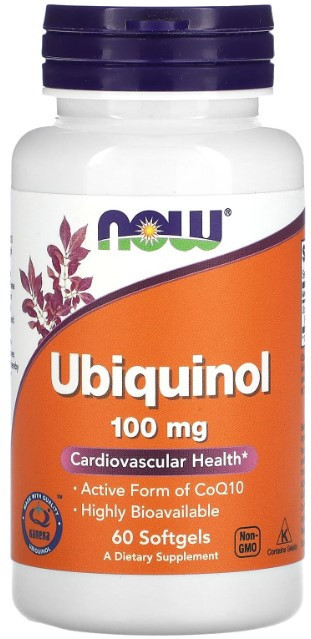 Убіхінол Now Foods Ubiquinol 100 мг 60 гелевих капсул Київ - фото 1