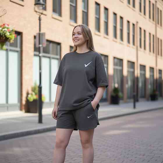 Жіночий літній спортивний костюм футболка з шортами Сірий XL-XXL Харків