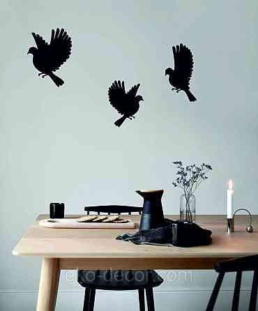 Декоративное настенное Панно «Птичка» Декор на стену(цена за 1шт) 30*21, Черный Киев