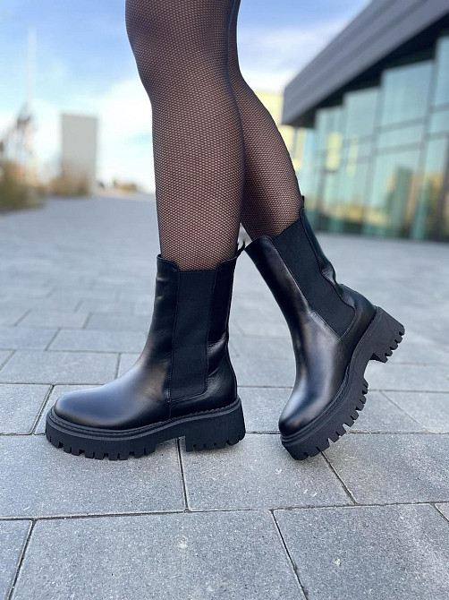 Черевики жіночі GREMMY чорні натуральна шкіра зима висота 20 см (607/1) Коломия - фото 10