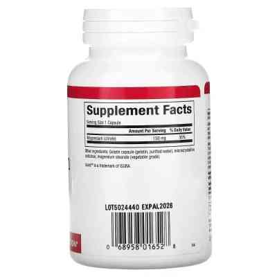 Витамин Natural Factors Магний цитрат, 150 мг, Magnesium Citrate, 90 капсул (NFS-01652) Винница
