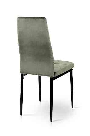 Стілець Айс, чорний/велюр попелястий Київ