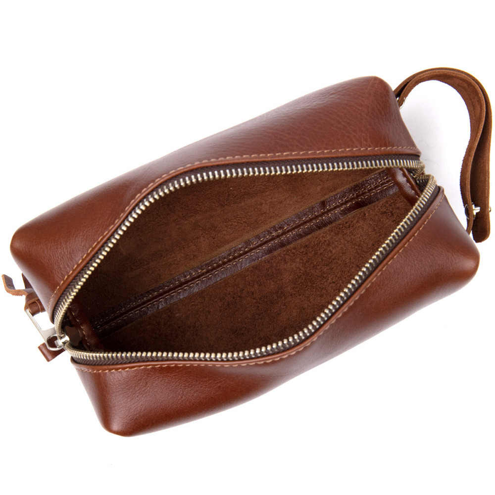 Чоловічий несесер з натуральної шкіри GRANDE PELLE 11416 Коричневий Київ - фото 5