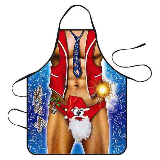 Фартух новорічний 73 на 57 см різнобарвний Київ