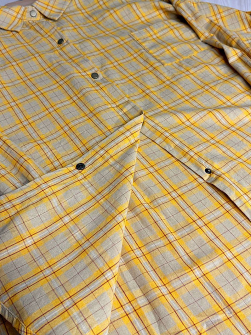 Сорочка жіноча A-N 7866 супероверсайз у клітинку широка, жовтий, one size Київ - фото 2