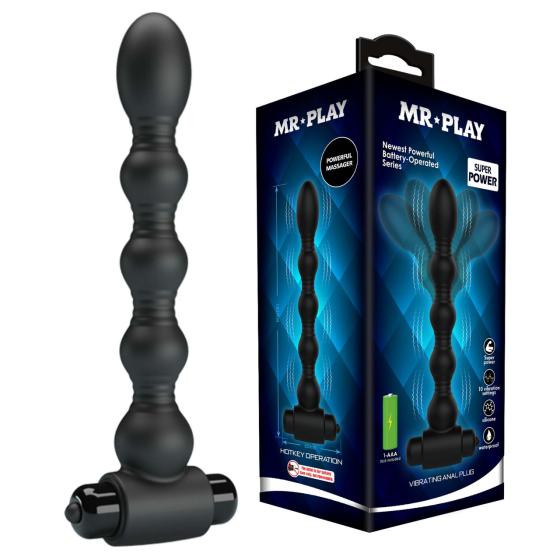Анальний ланцюжок MR PLAY - Vibrating Anal Plug, BI-040105-MR Sex Aura Київ