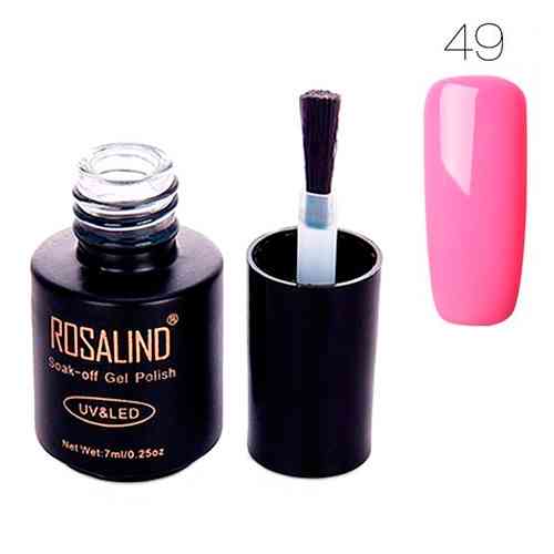 Гель-лак для нігтів манікюру 7мл Rosalind, шелак, 49 рожевий Вінниця