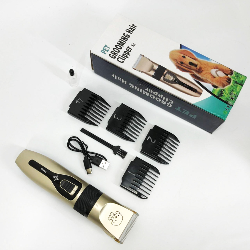 Машинка триммер для стрижки тварин собак / котів на акумуляторі з набором насадок Puppy SP-19 Львів - фото 10