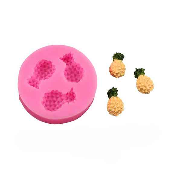 Молд силіконовий Ананаси 55 мм рожевий Київ