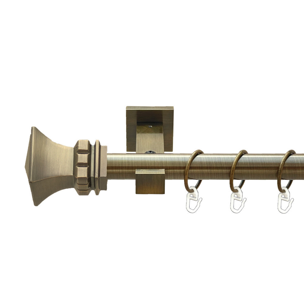 Карниз Orvit Емпорія металевий однорядний техно гладка труба кільце металеве Антик 25 мм 300 см (00-00025847) Львів - фото 1