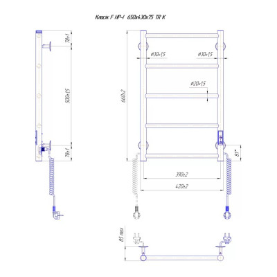 Сушарка для рушників MARIO Класік F НР-I (2.3.0700.10.P) Вінниця - фото 5