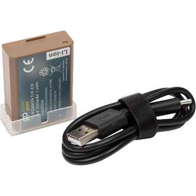 Акумулятор до фото/відео PowerPlant Canon TLP-E10 1020mAh з кабелем Type-C (CB971275) Вінниця