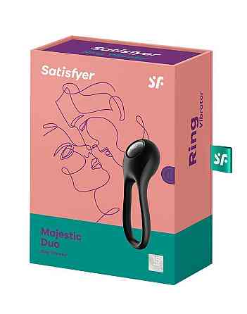 Ерекційне кільце з вібрацією Satisfyer Majestic Duo для члена та мошонки Sex Aura Київ