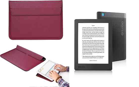 Чохол-конверт VitoCase для Kobo Aura Edition 2, з функцією підставки для книги Бордовий Київ