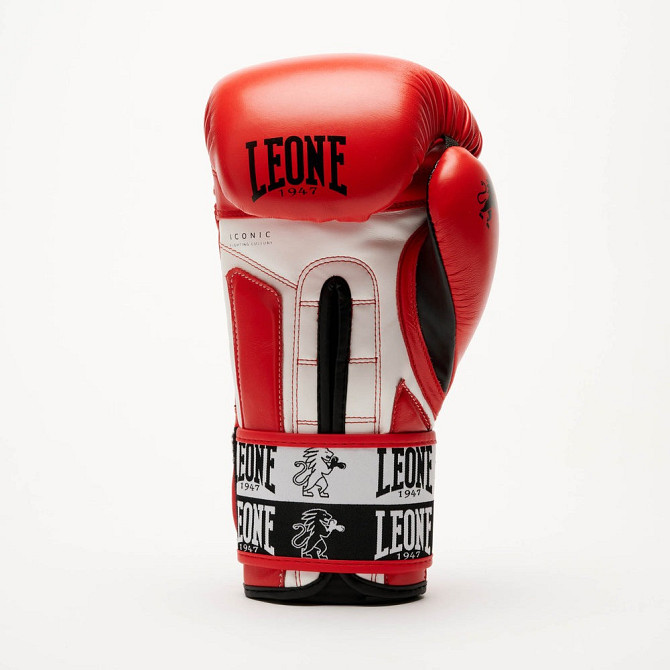 Боксерські рукавиці Leone GN208 ICONIC Red 16 унцій (бинти 4 м. в комплекті) Каменское - изображение 5