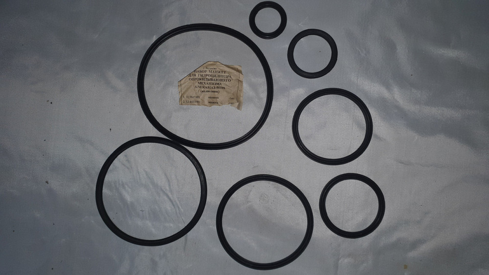 Комплект манжет гидроцилиндра опрокидывающего механизма КамАЗ-55102 (колхозник). Харьков - изображение 1