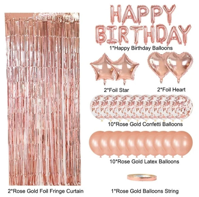 Набір для фотозони рожеве золото Київ - фото 7