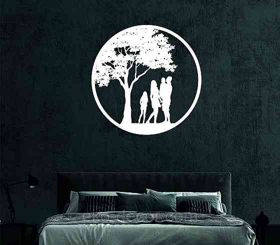 Декоративне настінне Панно «Родина», Декор на стіну 50*50 см, Білий Київ