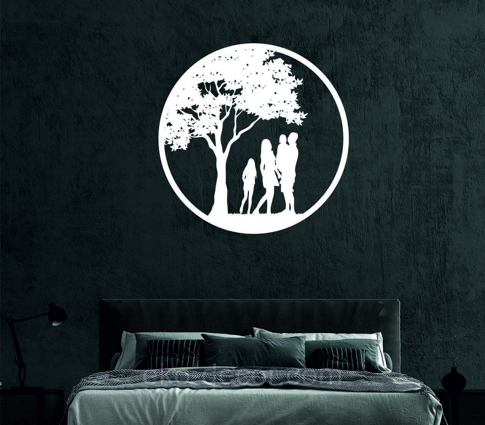 Декоративне настінне Панно «Родина», Декор на стіну 50*50 см, Білий Київ - фото 3