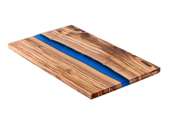 Разделочная доска для кухни из бамбука, доска на кухню для разделки с узором морской волны бамбуковая 40 х 30 см Каменец-Подольский