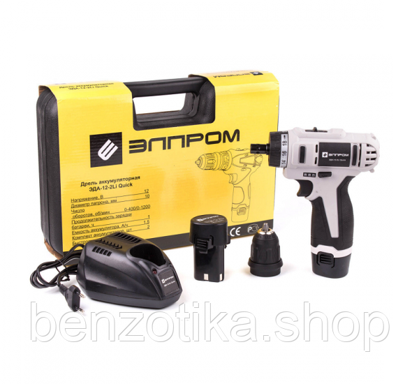 Аккумуляторная дрель - шуруповерт Элпром ЭДА-12-2 Li-ion Киев - изображение 1
