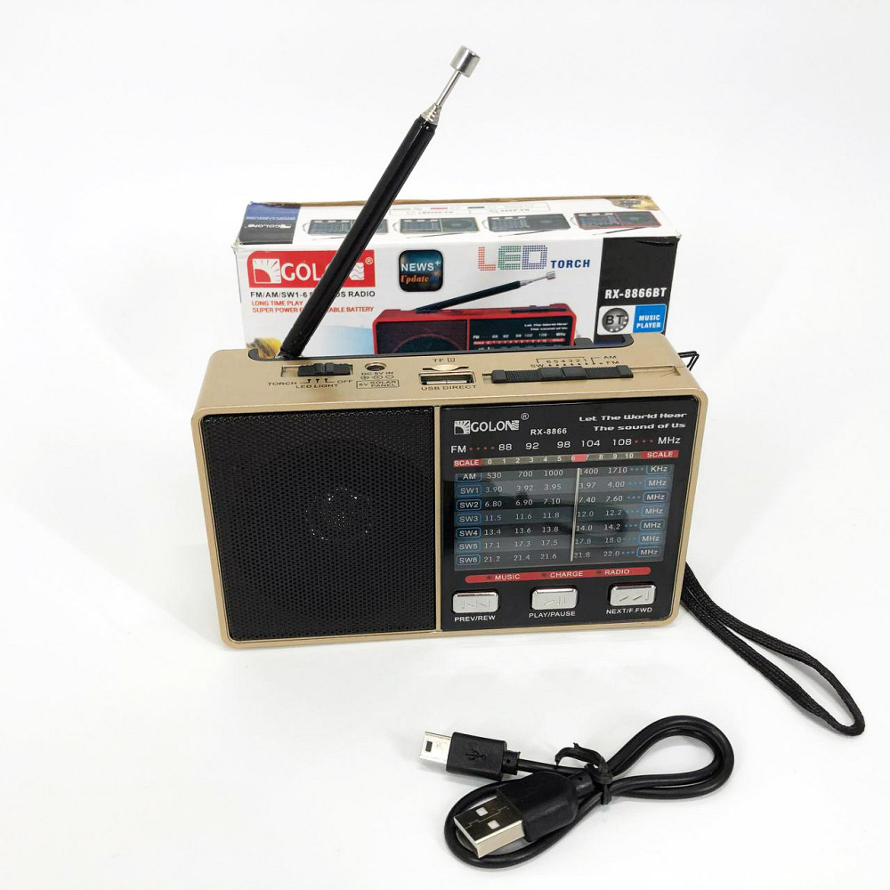 Портативная связь радио GOLON RX-8866, Стационарный радиоприемник, Радиоприемник am fm MB-50 Львов - изображение 7