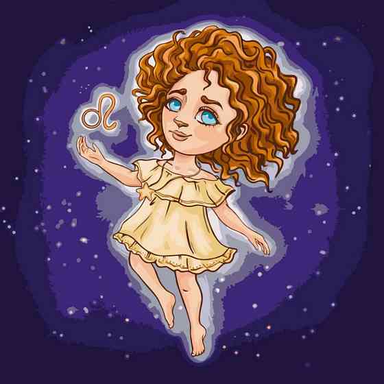 Картина за номерами "Знаки зодіаку Лев" @VIKTORIA.GRO.ART 10081-AC 40x40 см Вінниця