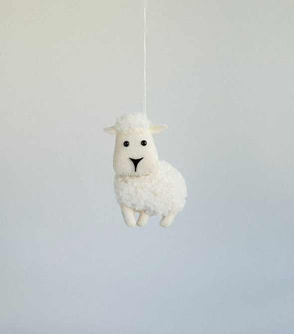 Мягкая фетровая игрушка овечка ручной работы – безопасная развивающая игрушка Киев - изображение 3