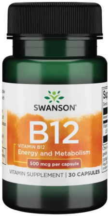 Витамин В12 Swanson Vitamin B-12 500mcg 30 капс Киев