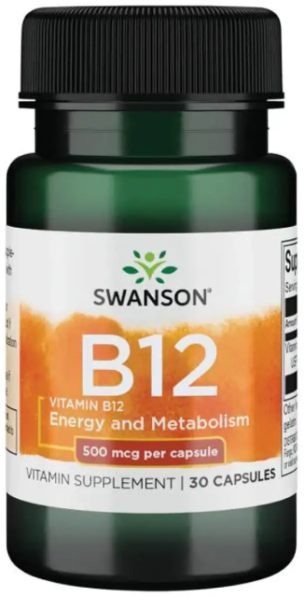Витамин В12 Swanson Vitamin B-12 500mcg 30 капс Киев - изображение 3