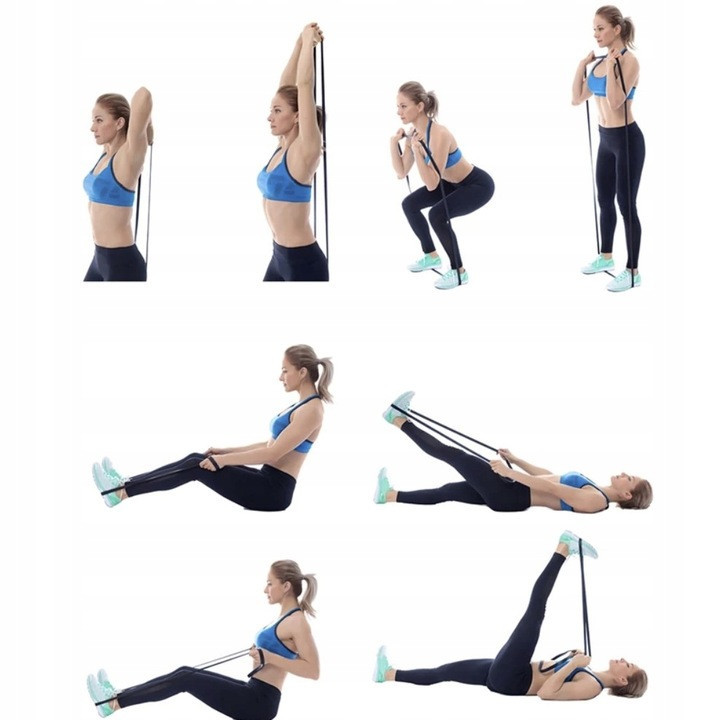 Набір гумових стрічок різної жорсткості 4 шт для вправ Trizand (24305) Нововолинськ - фото 10