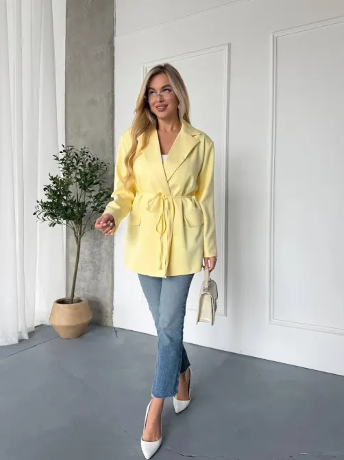 Женский пиджак с поясом - универсальная вещь для базового гардероба Одесса - изображение 5