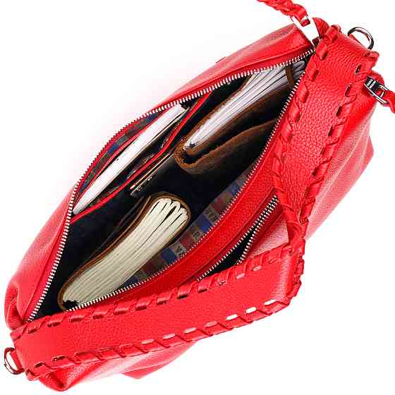 Вмістка жіноча сумка KARYA 20849 шкіряна Червоний Київ