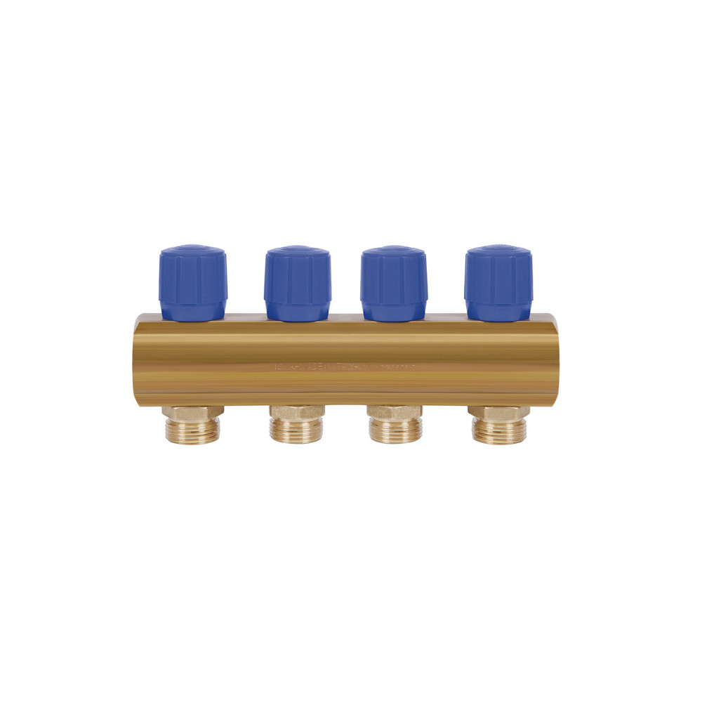 Колектор Icma з регулювальними вентилями 1" 4 виходи No1105 (Blue) Київ - фото 3